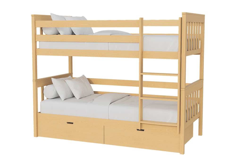 Двухъярусная кровать Дамбо 2 деревянная